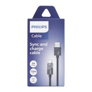 CABLE USB PHILIPS USB-A/USB-C1M/3A
