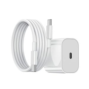 CARGADOR IPHONE+CABLE USB-C MBTECH 1M